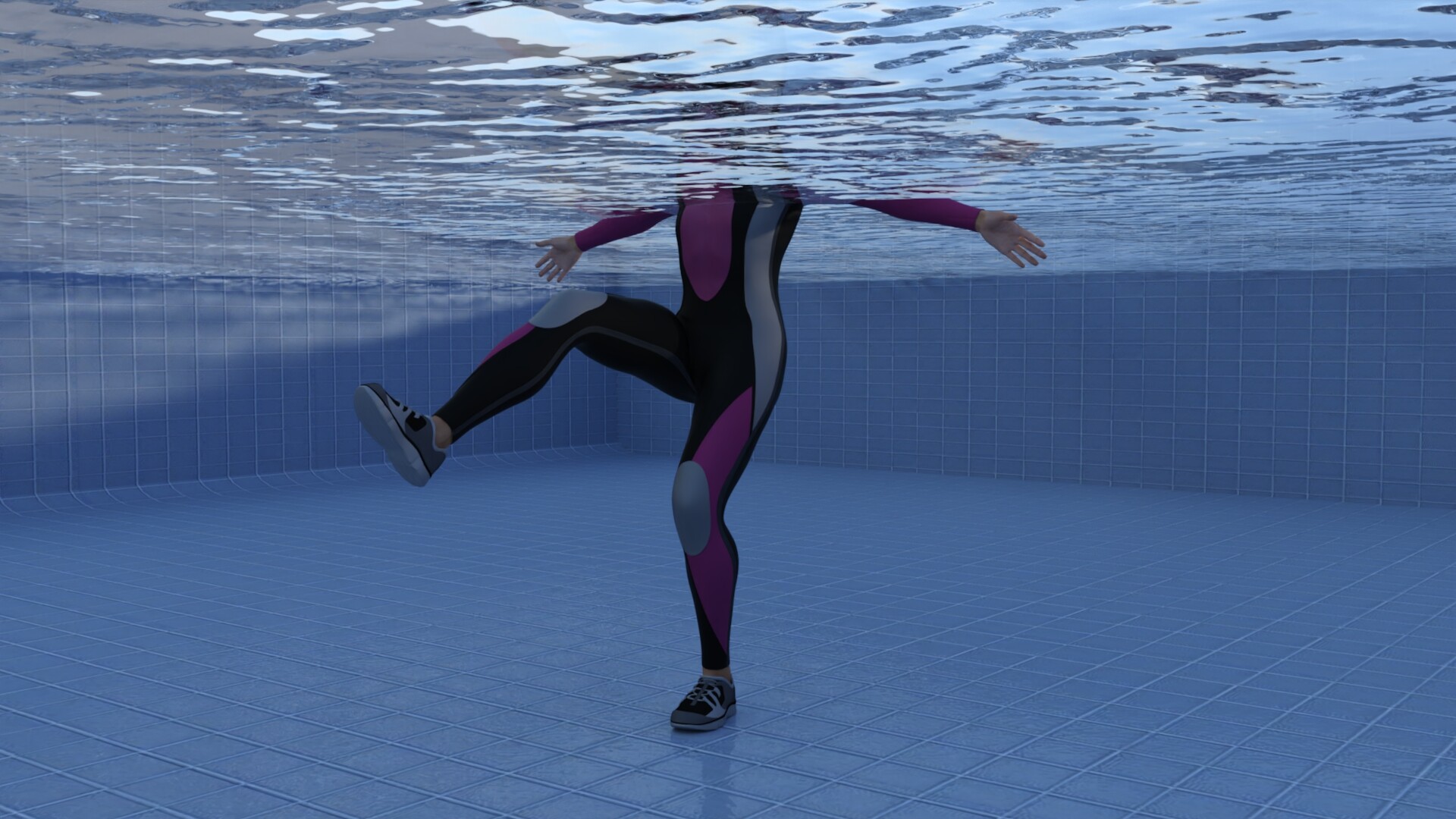 Leg Swing - Arm Cross in the Pool